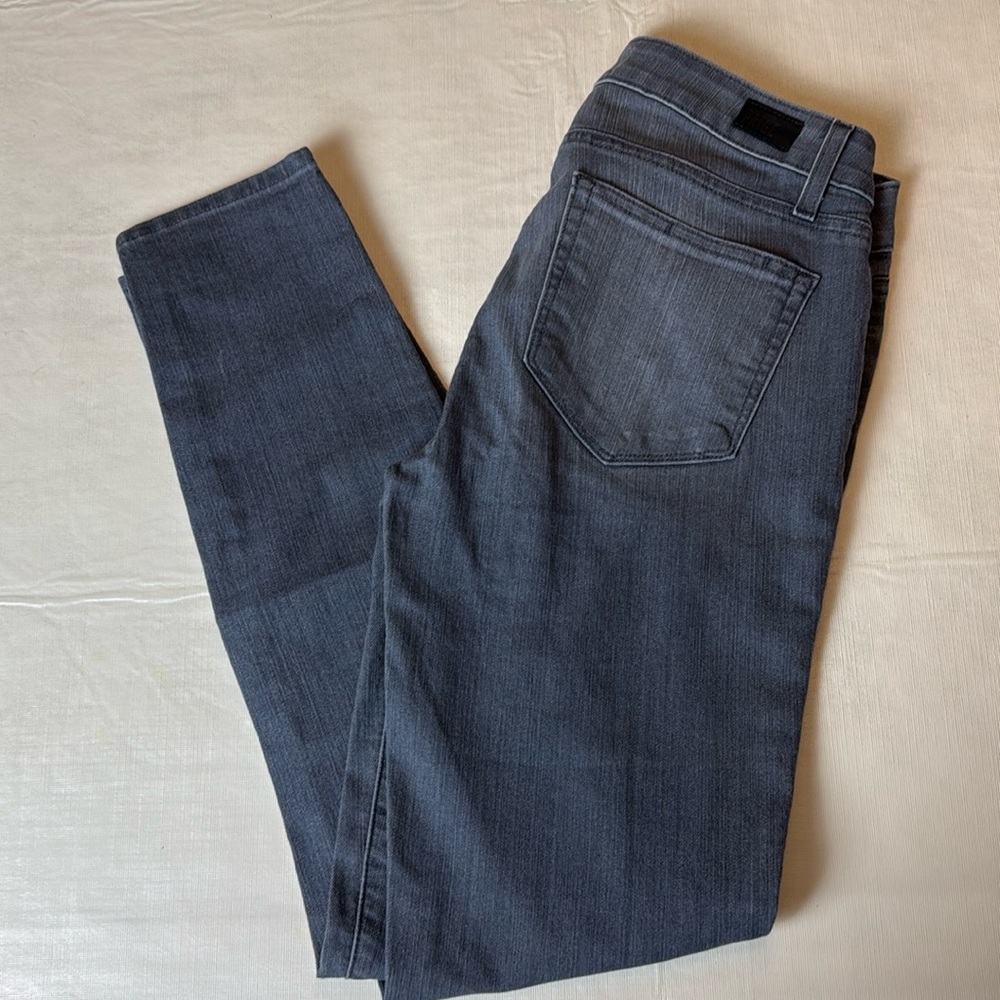 PAIGE Women’s Grey Verdugo Ankle Skinny Denim Jeans Zip Fly 5 Pocket Size 28